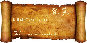 Ujházy Fanni névjegykártya